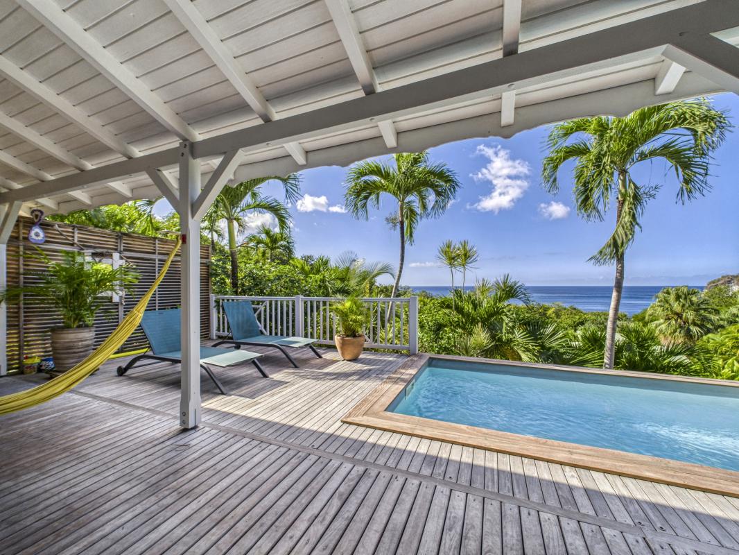 6.Location Villa piscine Deshaies Guadeloupe_Vue mer